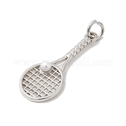 Латунь с подвесками из искусственного жемчуга из абс-пластика&nbsp;KK-P343-07P