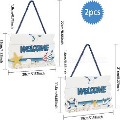 2 шт. 2 стиля подвесные украшения из МДФ в средиземноморском стиле&nbsp;HJEW-PH00001-33