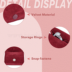 Мини-шкатулки для хранения ювелирных изделий из бархата CON-WH0089-08C