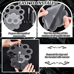 Акриловые подставки для мороженого с 8 отверстием ODIS-WH0078-58