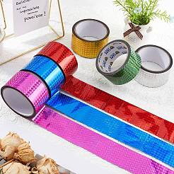 50 м лазерные блестящие бопп-пластмассовые декоративные клейкие ленты для альбома для вырезок&nbsp;AJEW-WH20002-57B-04