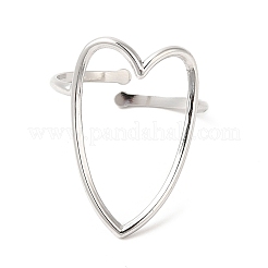 Открытое кольцо-манжета из нержавеющей стали 201 RJEW-E063-47P