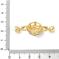 Застежки-бабочки из латуни с микропаве из прозрачного кубического циркония KK-U059-43G