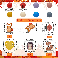 Силиконовые бусины с алфавитом для изготовления браслетов или ожерелий SIL-SP0001-08