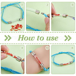 8 шт. браслеты из стеклянных бутылок 8 цветов&nbsp;BJEW-PH01954