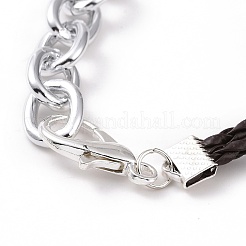 Мода плетеные браслеты X-BJEW-JB00848-09