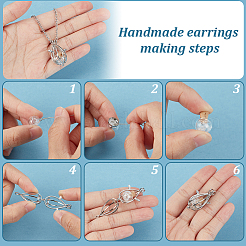 Латунная клетка для бусин каплевидной формы с подвеской в виде крыла из сплава&nbsp;NJEW-DR00030