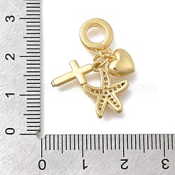 Латунь микропаве прозрачный кубический цирконий европейские подвески с подвесками KK-D431-033E-G