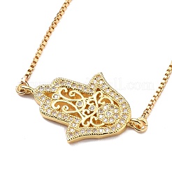 Регулируемые браслеты боло с прозрачным кубическим цирконием из латуни с микропаве BJEW-JB05634