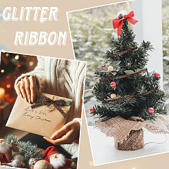 10 ярд блестящих лент из полиэстера OCOR-WH0003-035C