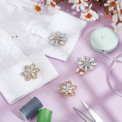 4 шт. 2 стиля запонки из сплава стекла HJEW-NB00232