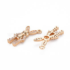 Покрытие стойки латунь микропаве прозрачные подвески из кубического циркония KK-T060-42-RS