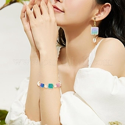 10 шт. прозрачные акриловые бусины с градиентным цветом и УФ-покрытием&nbsp;OACR-YW0002-25B