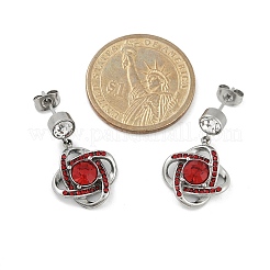 Серьги-гвоздики в форме цветка из нержавеющей стали 304 EJEW-A119-05P