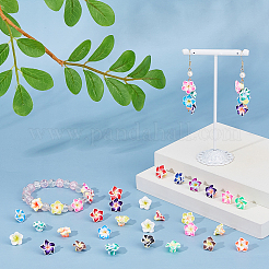 80шт полимерная глина ручной работы 3d цветок плюмерия бусины&nbsp;CLAY-DC0001-14