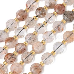 Нити бусин из рутилированного кварца из натурального черного золота&nbsp;G-C116-A182-02