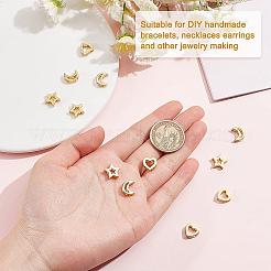 12 шт. 3 стильных латунных подвески-слайдеры KK-BC0008-72