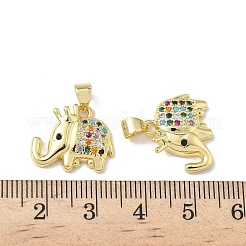 Латунные микро проложить кубического циркония подвески&nbsp;KK-H079-01G