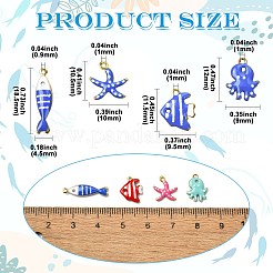 40 шт. 4 стиля эмалевых подвесок из нержавеющей стали 304&nbsp;STAS-CJ0003-27