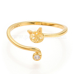 925 открытая манжета из стерлингового серебра с микропаве и фианитами STER-T007-128G