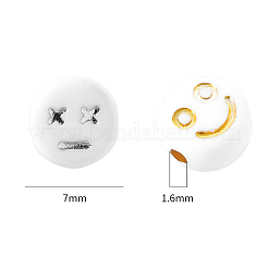 Непрозрачные белые акриловые бусины&nbsp;MACR-YW0001-21B