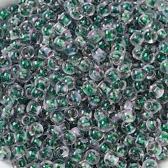 Прозрачные внутри цветные стеклянные бусины X1-SEED-A032-04W