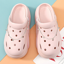 6 шт. 3-х стильные цепочки для обуви из сплава со стразами&nbsp;FIND-CP0001-38