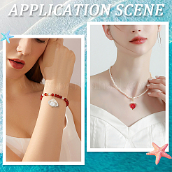 20 шт. подвески из ракушек и стеклянных бусин 5 цветов FIND-BBC0004-23