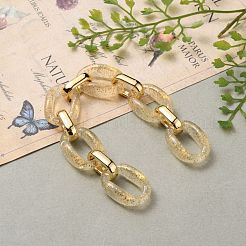 Прозрачные акриловые и пластиковые кабельные цепи ручной работы AJEW-JB00829