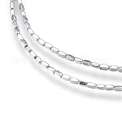 Гальванизировать немагнитных синтетический гематит бисер пряди G-I208-21-B