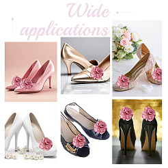 1 пара украшений для обуви из цветочной ткани&nbsp;AJEW-DR0001-65C