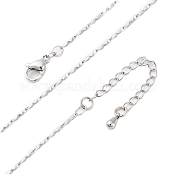 Ожерелья из текстурированной латунной цепочки&nbsp;NJEW-D302-65P