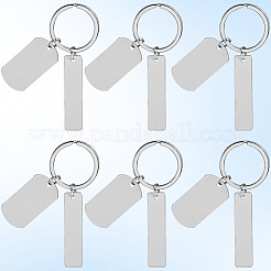 20 шт. 201 нержавеющая сталь заготовка брелок-подвеска KEYC-SC0001-62A