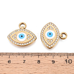 Подвески из нержавеющей стали 304 со стразами&nbsp;STAS-N110-50A-G