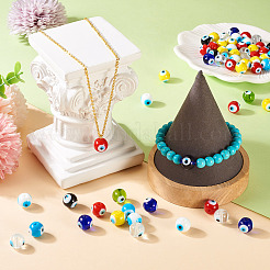 60шт ручной работы сглаз бусины лэмпворк LAMP-TA0001-69