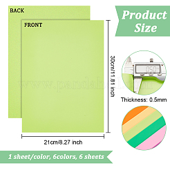 6 лист 6-х цветной прозрачной пленки ПВХ для светотехнического гелевого фильтра DIY-OC0010-19