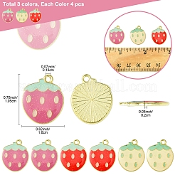 12шт 3 цвета светлые позолоченные подвески из сплава с эмалью&nbsp;FIND-FS0002-82