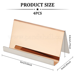 Прямоугольный держатель для визиток из нержавеющей стали 304 AJEW-WH0470-88RG
