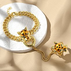 Латунные варежки с микропаве из кубического циркония браслеты BJEW-C085-01G