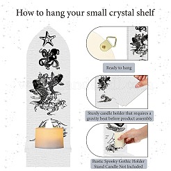 Настенный деревянный подсвечник в стиле бохо&nbsp;AJEW-WH0378-004