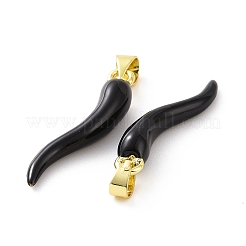 Подвески из латуни с покрытием из эмали&nbsp;KK-C008-19G-01