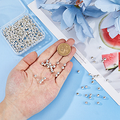 250 шт. латунные гладкие круглые бусины KK-DC0004-34