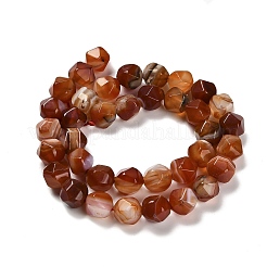 Окрашенные натуральные полосатые агатовые бусы&nbsp;G-G203-08C