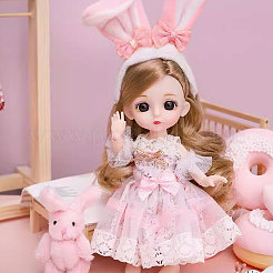 6 шт. 6 цвета высокотемпературное волокно длинные волнистые римские волосы для парика куклы&nbsp;DIY-GL0005-61