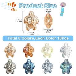 80шт 8 цвета гальванические стеклянные бусины&nbsp;EGLA-YW0005-39