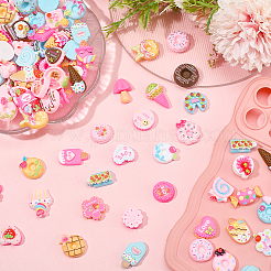 100 шт. мультяшные непрозрачные имитационные пищевые смолы декоден кабошоны&nbsp;RESI-SP0001-29