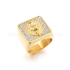 Кольца из нержавеющей стали 304 с кубическим цирконием для мужчин&nbsp;FS-WG9BEFD-15