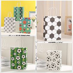 16 шт. 8 стили бумажных сумок с футбольным принтом&nbsp;ABAG-SP0001-55