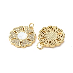 Латунные микропаве прозрачные подвески с фианитом&nbsp;KK-B083-17G-04