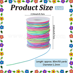 Сегментированный окрашенный круглый полиэстеровый эластичный шнур OCOR-WH20018-35D